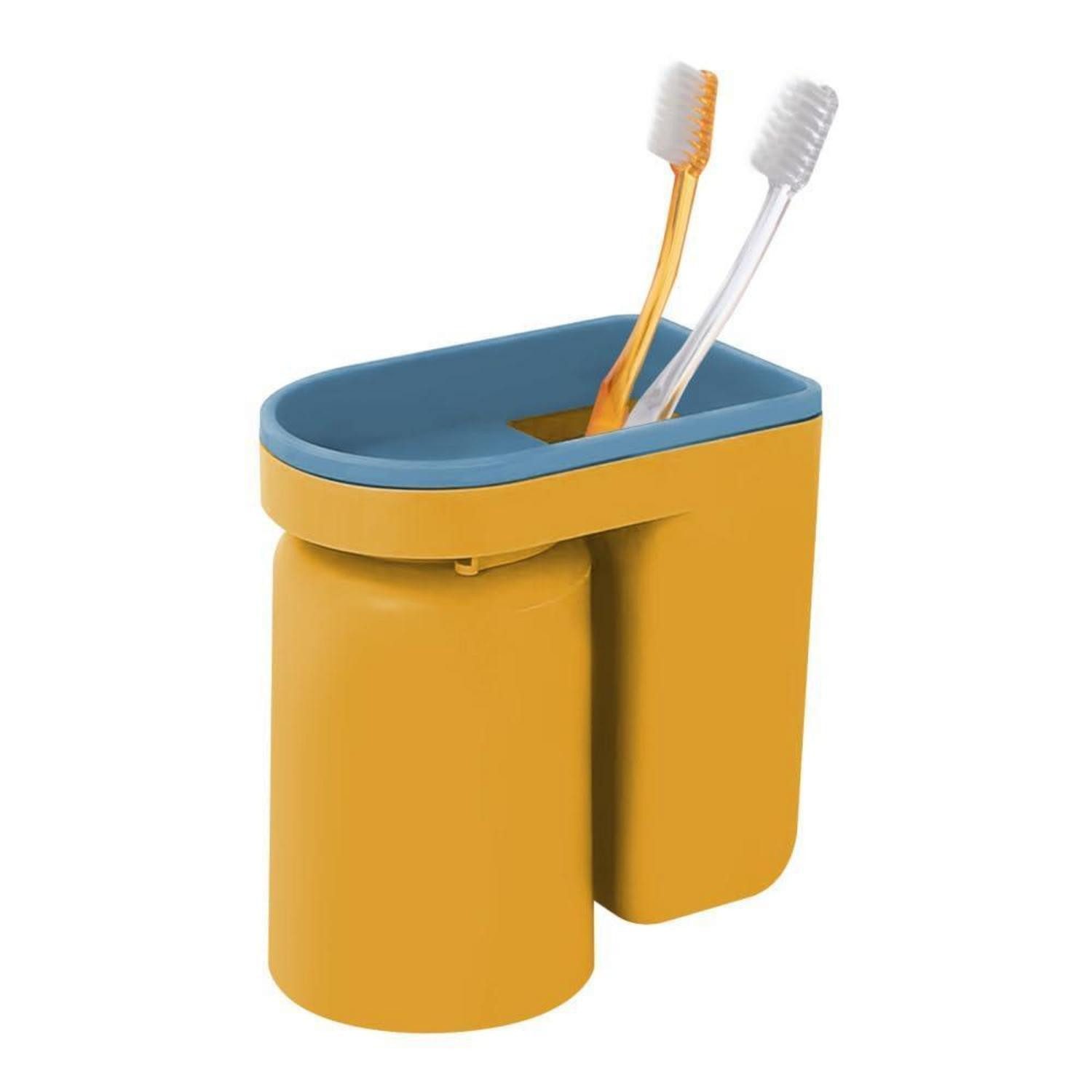 LuxusKollektion Zahnbürstenhalter Zahnbecherhalter Gelb Selbstklebend, (1-St)