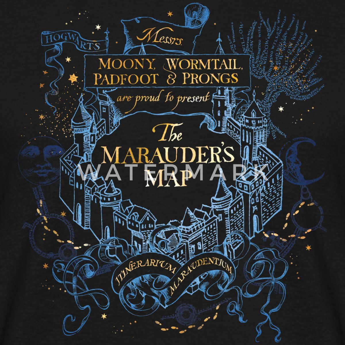 Spreadshirt T-Shirt Harry Potter The Marauder's Map Männer T-Shirt (1-tlg) günstig online kaufen