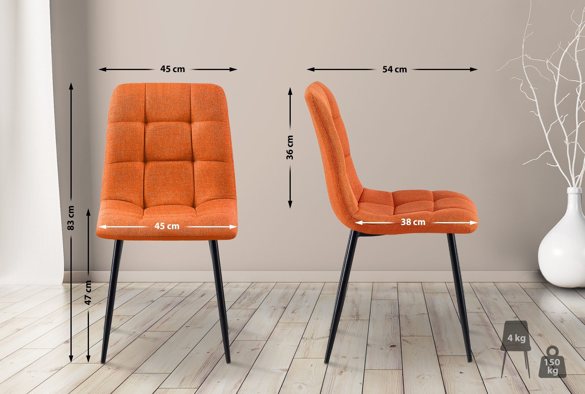 CLP Esszimmerstuhl Tilde (4er Set), mit günstig online kaufen