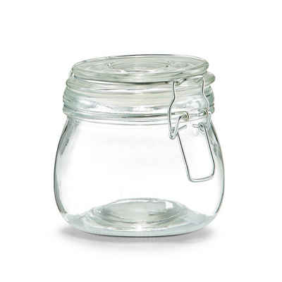 Zeller Present Vorratsglas Vorratsglas mit Bügelverschluss 500 ml, Glas, (Stück, 1-tlg), Vorratsdose Lebensmittelaufbewahrung