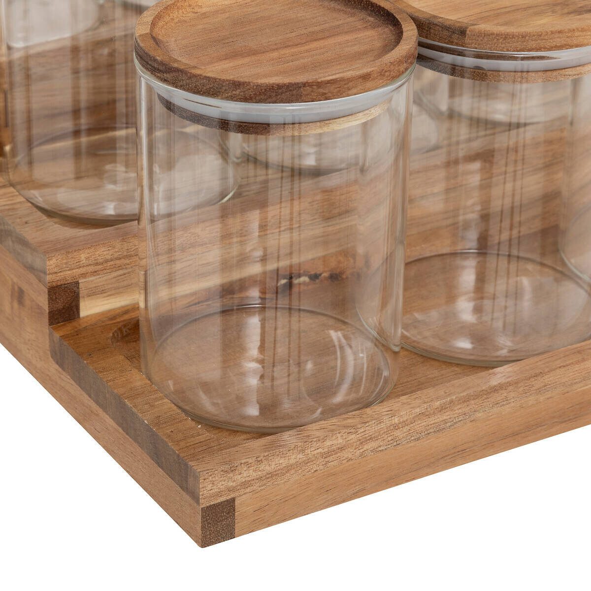 5five Simply Smart Vorratsglas Glasbehälter für Gewürze auf dem Holzregal HARMONY, 180 ml, 9er-Set, Glas, (einzeln, einzeln) – Bild 5 von 5