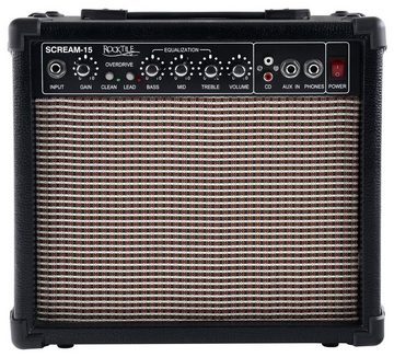 Rocktile E-Gitarren Add On Package full Audioverstärker (Anzahl Kanäle: 2, 15 W, inkl. Verstärker, Kabel, Tasche, Picks, Gurt, Ständer, Tuner)