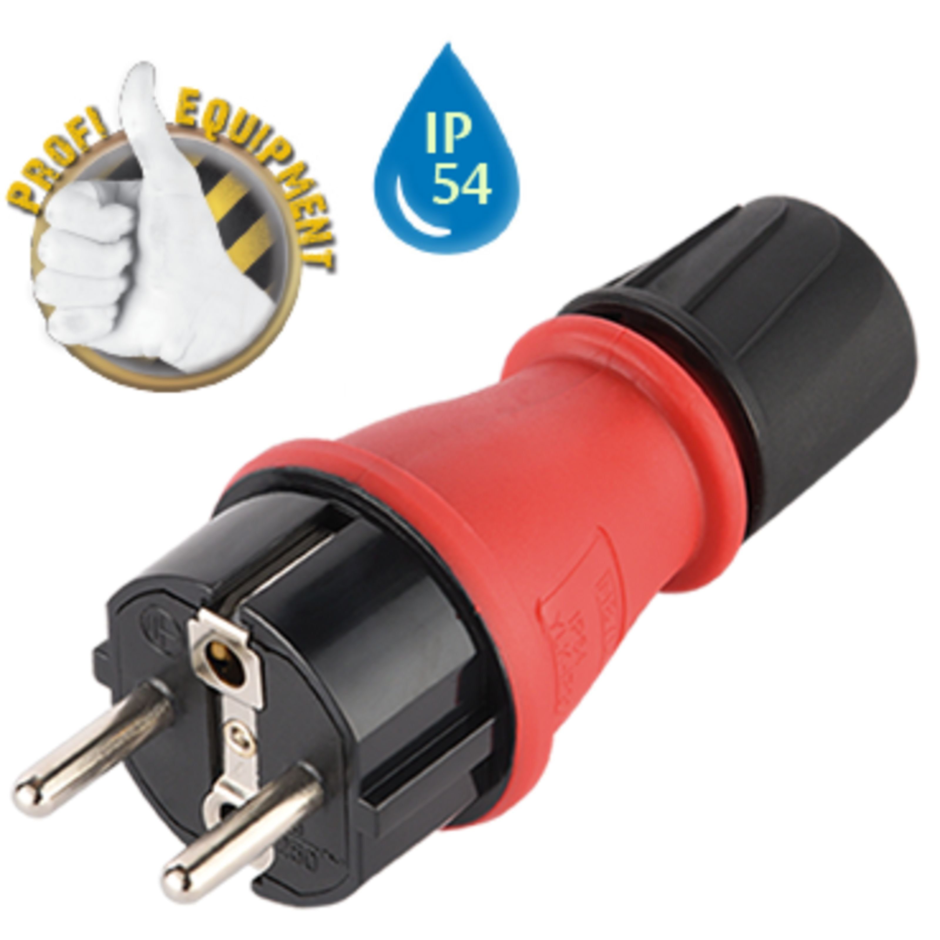 MUSIC STORE Netzkabel, Schutzkontaktstecker, schraubbar, IP54 Geschützt