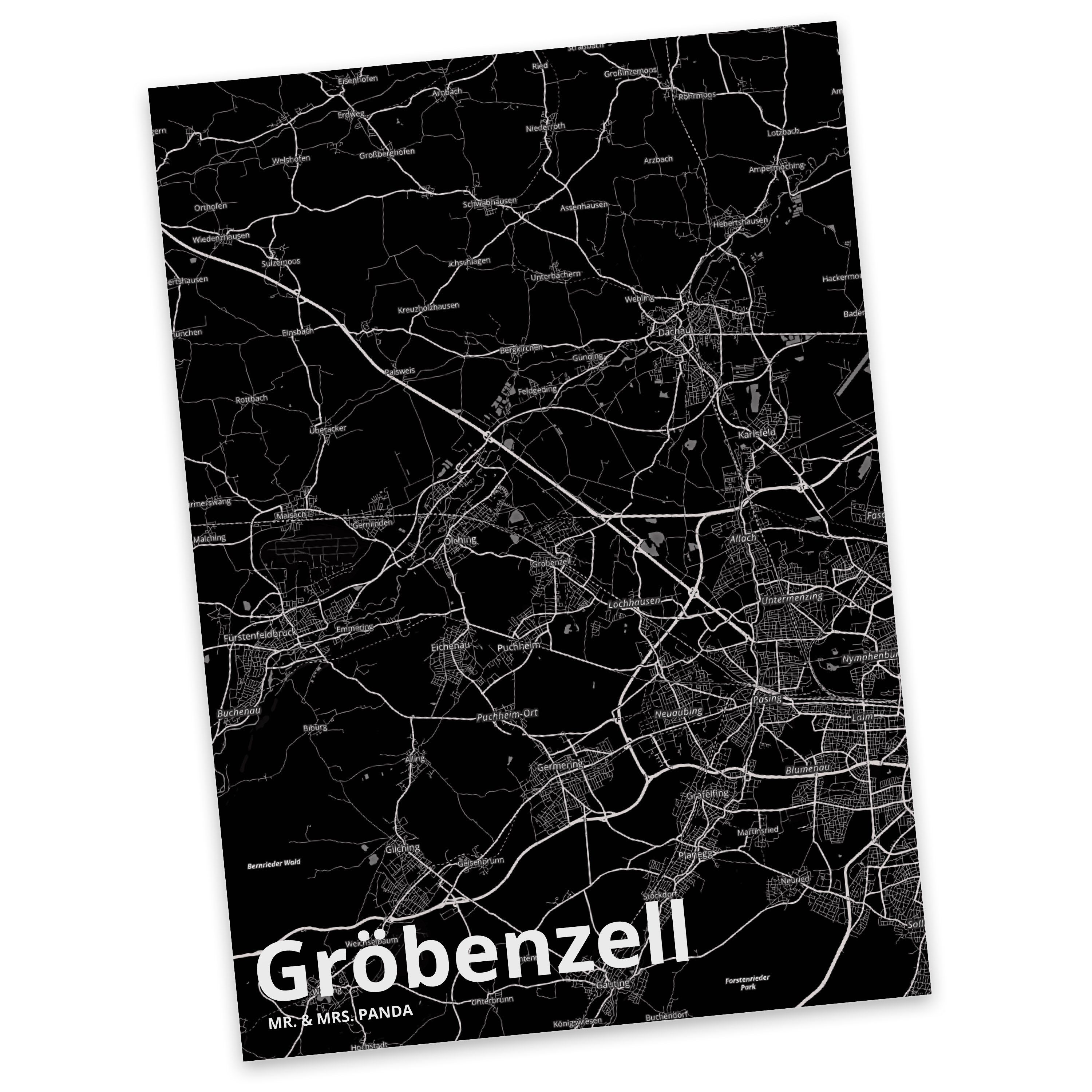 Mrs. Geschenk, Einladung, Stadt & Gröbenzell Panda Mr. Postkarte Ka Dorf Ansichtskarte, Karte, -
