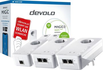 DEVOLO »Magic 2 WiFi ac Next Multiroomkit (2400Mbit, 5x LAN, Mesh)« Netzwerk-Adapter zu RJ-45 (Ethernet)