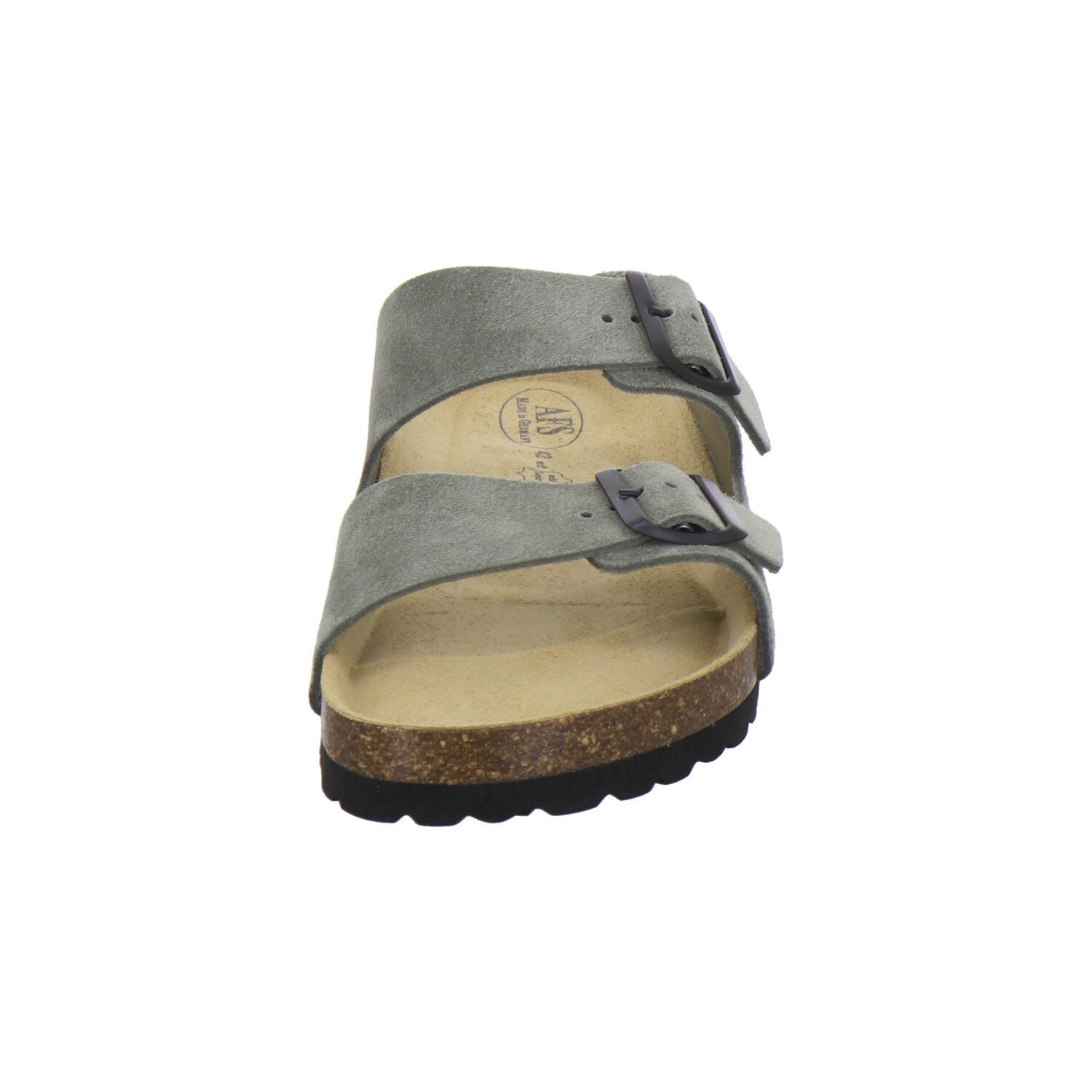 AFS-Schuhe 310066 Zweischnaller Pantolette für Herren mit Fußbett, bequeme Sandalen aus Leder