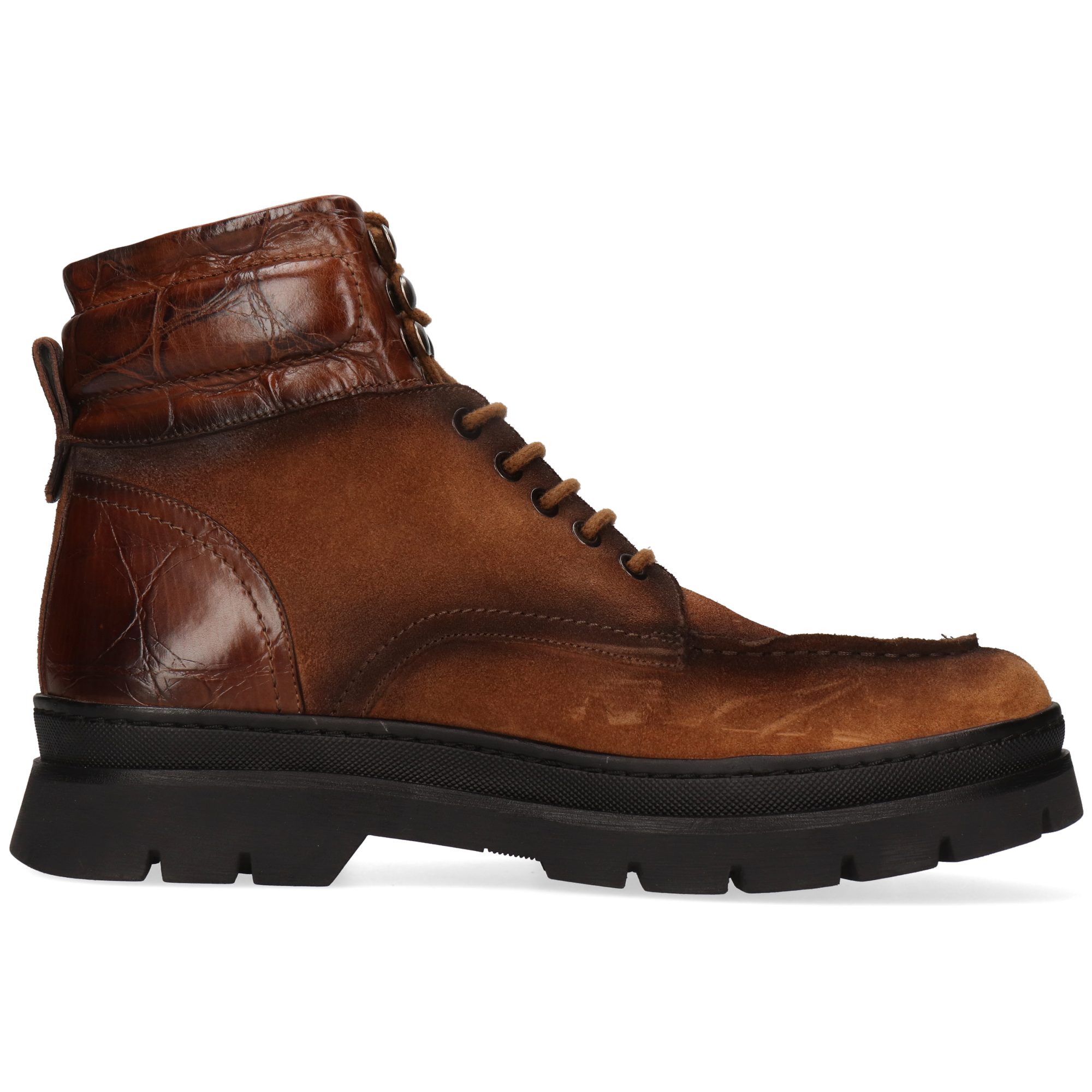 Melvin & Hamilton Jaden 1 Leder-Schnürstiefeletten für Herren Stiefelette Plateausohlen, Echtes Leder