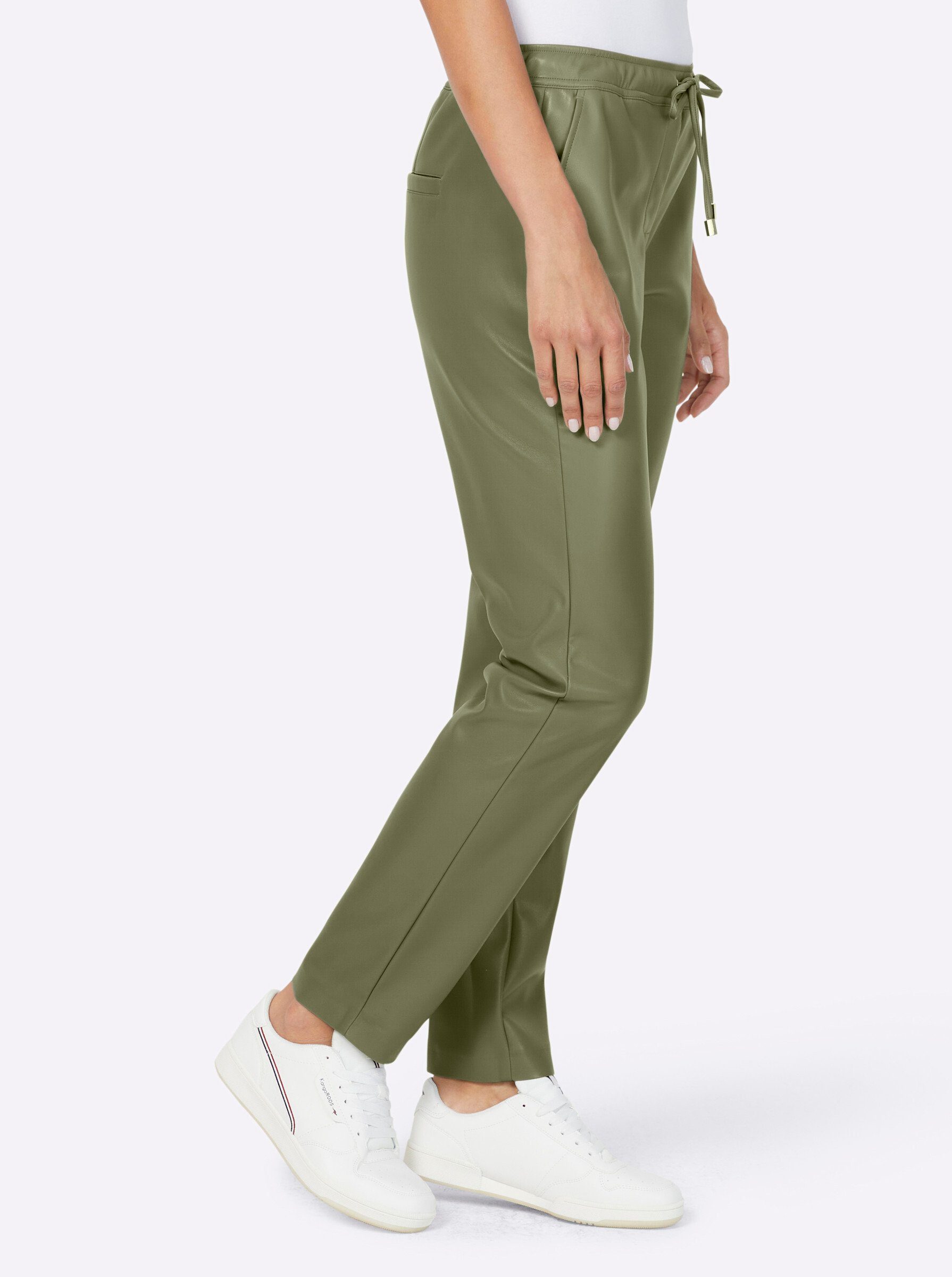 heine Jerseyhose Lederimitat-Hose Innenbeinlänge ca. 74 günstig online kaufen