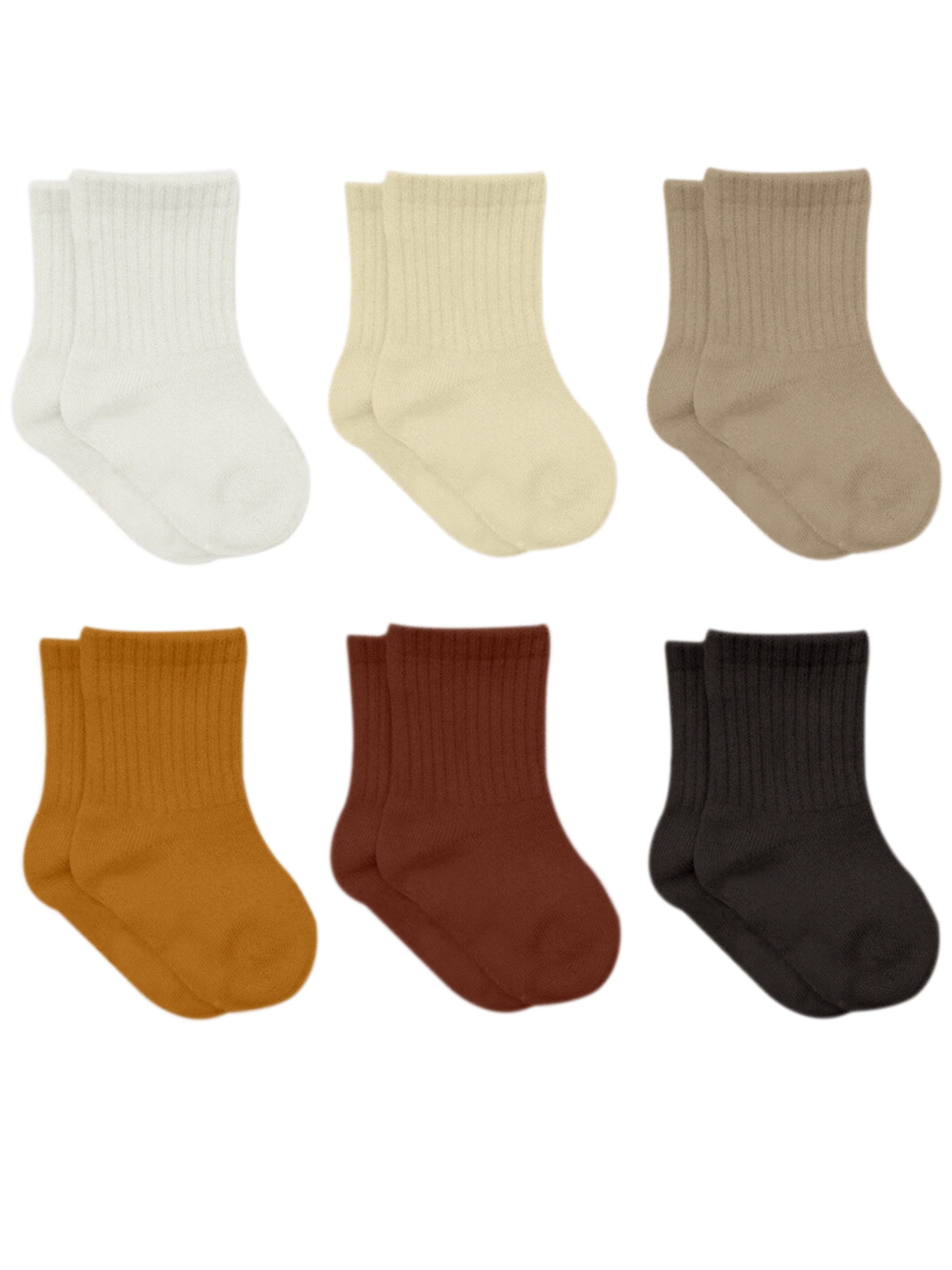 bistyle Socken für Babys Neugeborene Babysocken Jungen Mädchen Kurzsocken (Set, 6-Paar, 6er-Pack) gerippt Bio-Baumwolle GOTS zertifiziert 0-6 Monate bis 2-3 Jahre