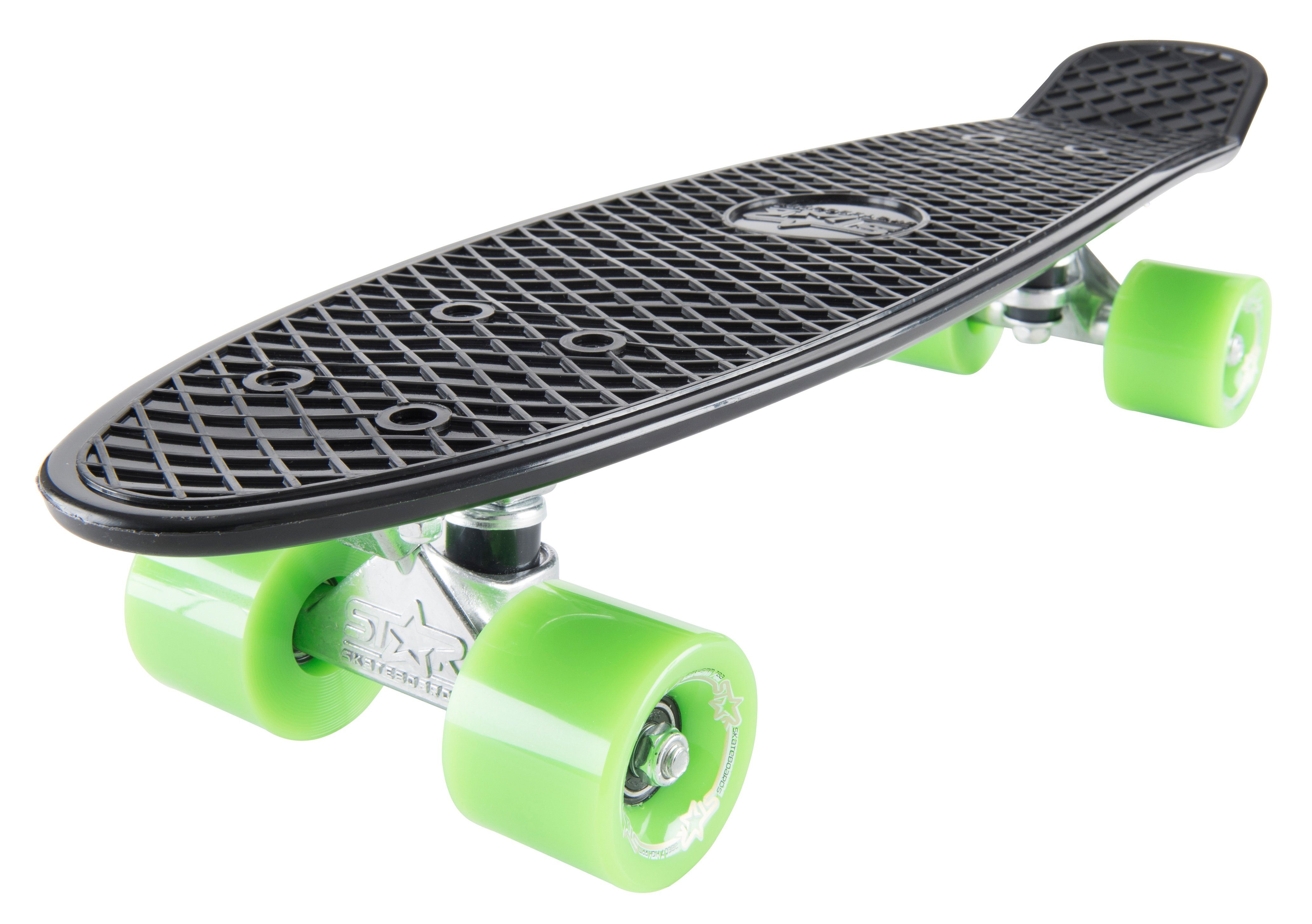Thumbnail - STAR-SKATEBOARDS Skateboard Retroboard, ab 8 Jahre, ab 125 cm, Jungen, Mädchen, 60 mm Rollen, ABEC-7 Kugellager, 78A Rol...