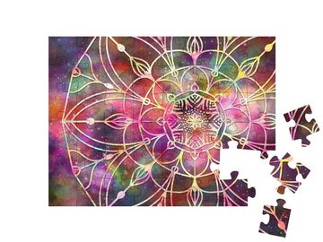 puzzleYOU Puzzle Digitale Kunst: Mandala mit Sternengalaxie, 48 Puzzleteile, puzzleYOU-Kollektionen Mandalas