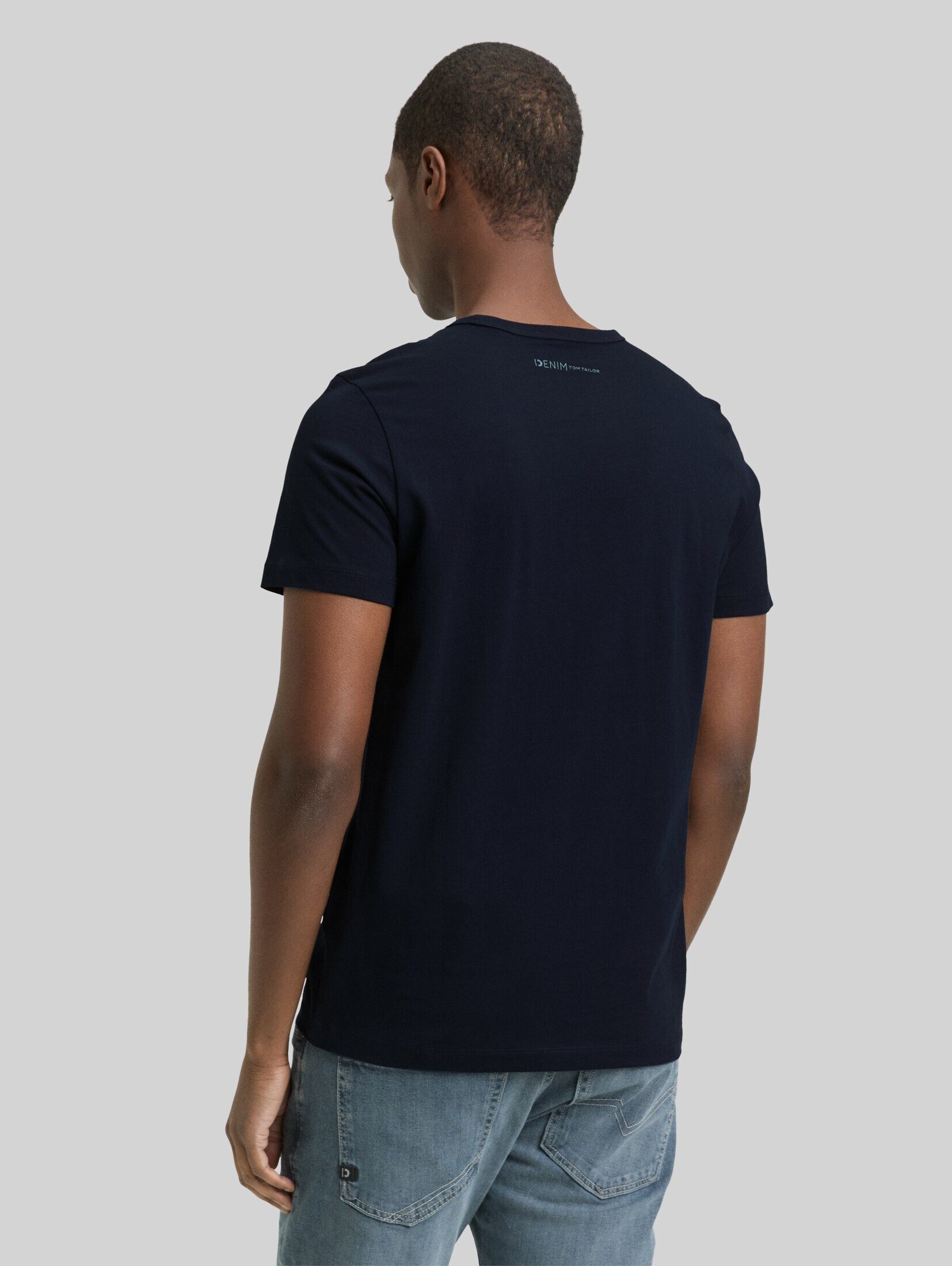 TOM TAILOR Denim T-Shirt T-Shirt Slim Fit T-Shirt aus Baumwolle