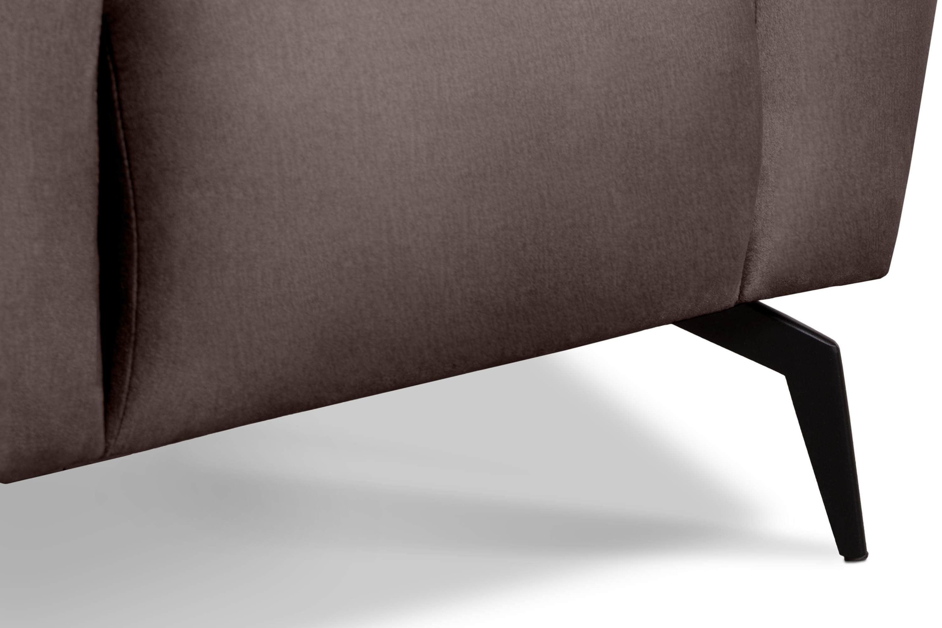 Konsimo Sessel RUBERO mit breiten Armlehnen, Eigenschaften, wasserabweisenden braun modernes Design mit Gewebe braun 
