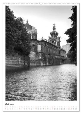 CALVENDO Wandkalender Dresden Traumstadt in Schwarz-Weiß (Premium, hochwertiger DIN A2 Wandkalender 2023, Kunstdruck in Hochglanz)