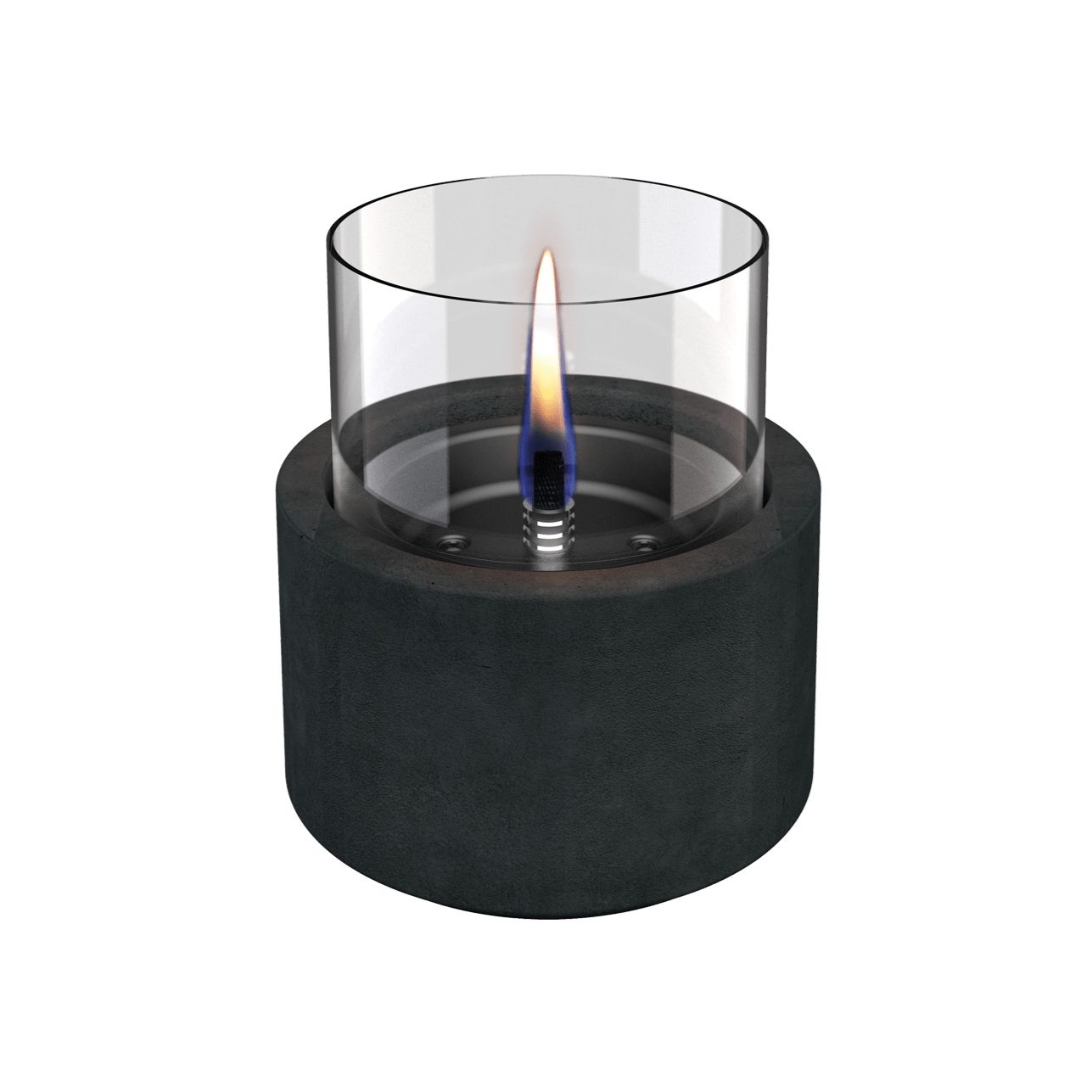 TENDERFLAME Tischfeuer Tenderflame Tischkamin Lotus 12 Beton - Schwarz (Lotus 12)
