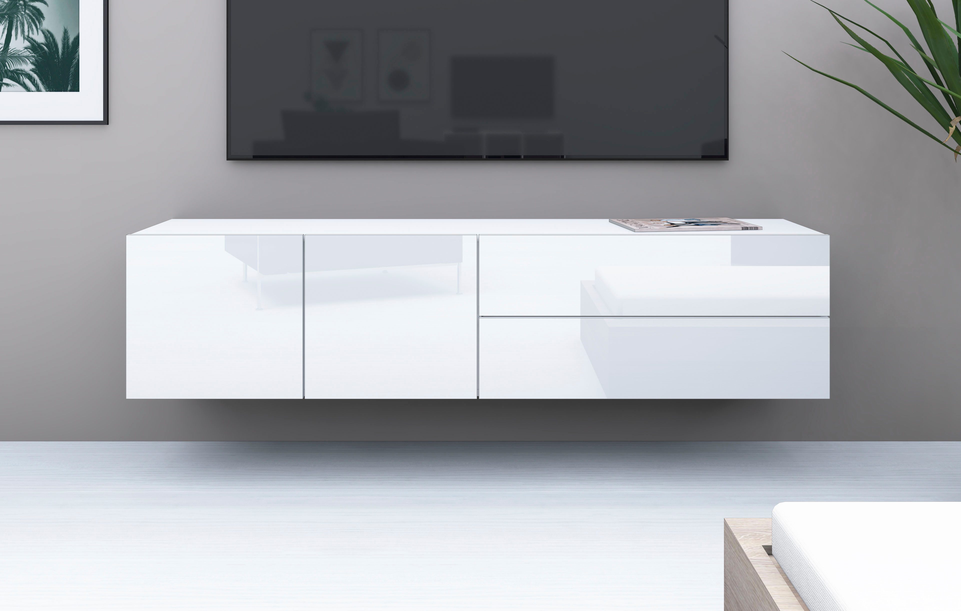 weiß matt/weiß Hochglanz