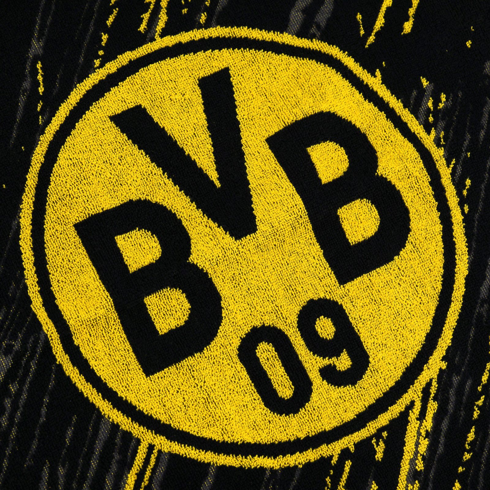BVB Duschtuch BVB Duschtuch Tricolor 70 x 140cm, Baumwolle (Packung, 1-St), Mit BVB-Emblem
