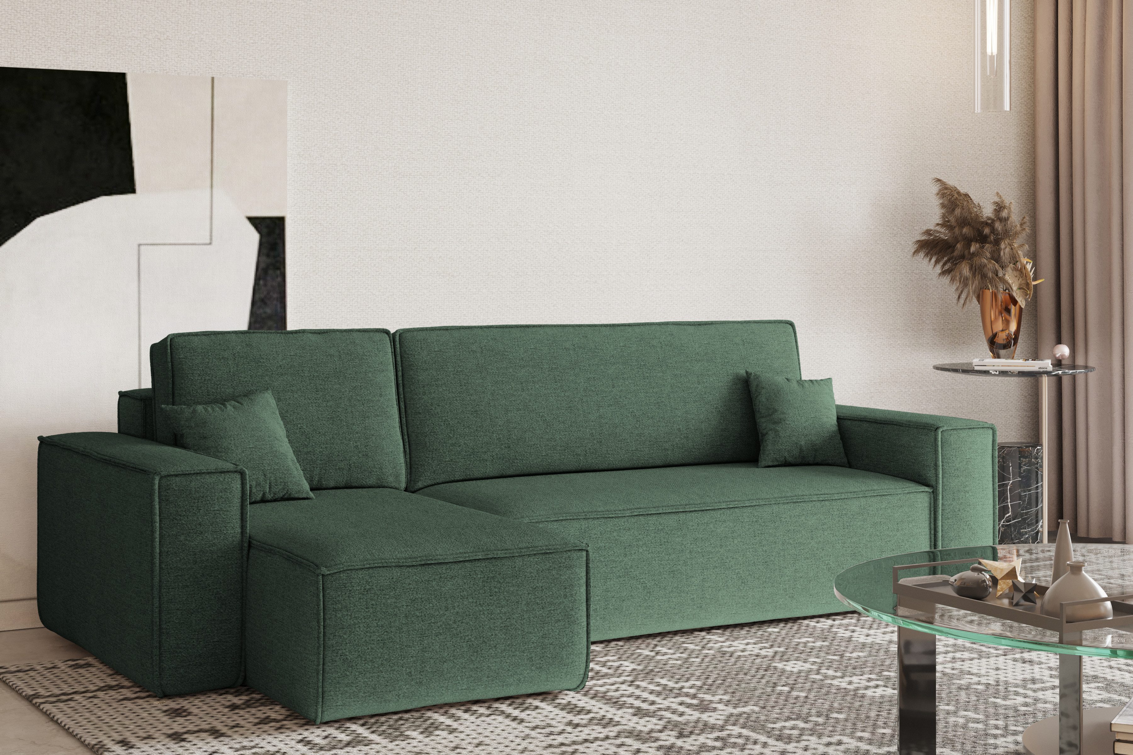 Kaiser Möbel Ecksofa mit schlaffunktion und bettkasten, Eckcouch L-Form BES günstig online kaufen