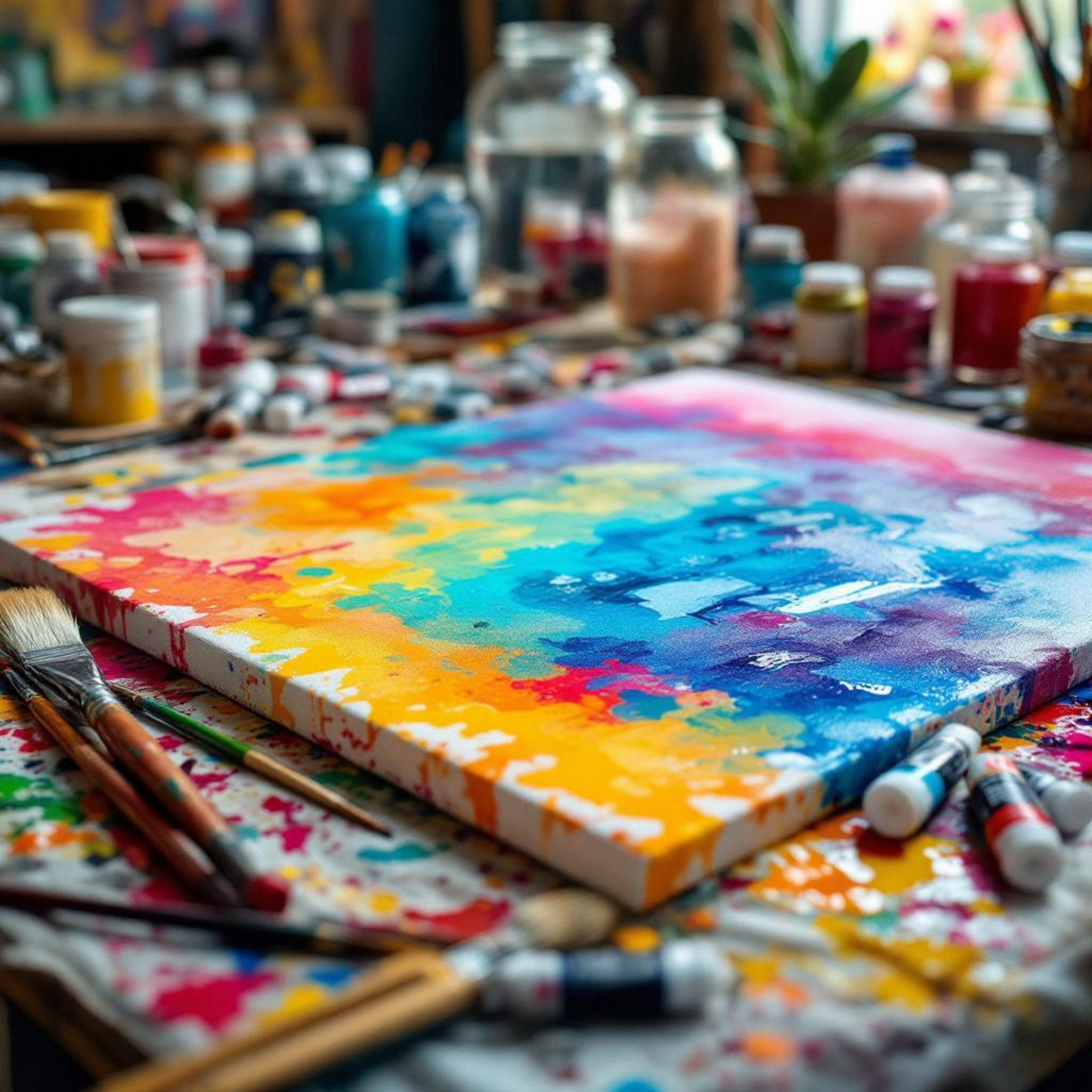 Spetebo Keilrahmen Kunstleinwand grundiertem Leinentuch, geeignet für Öl- und Acrylfarben