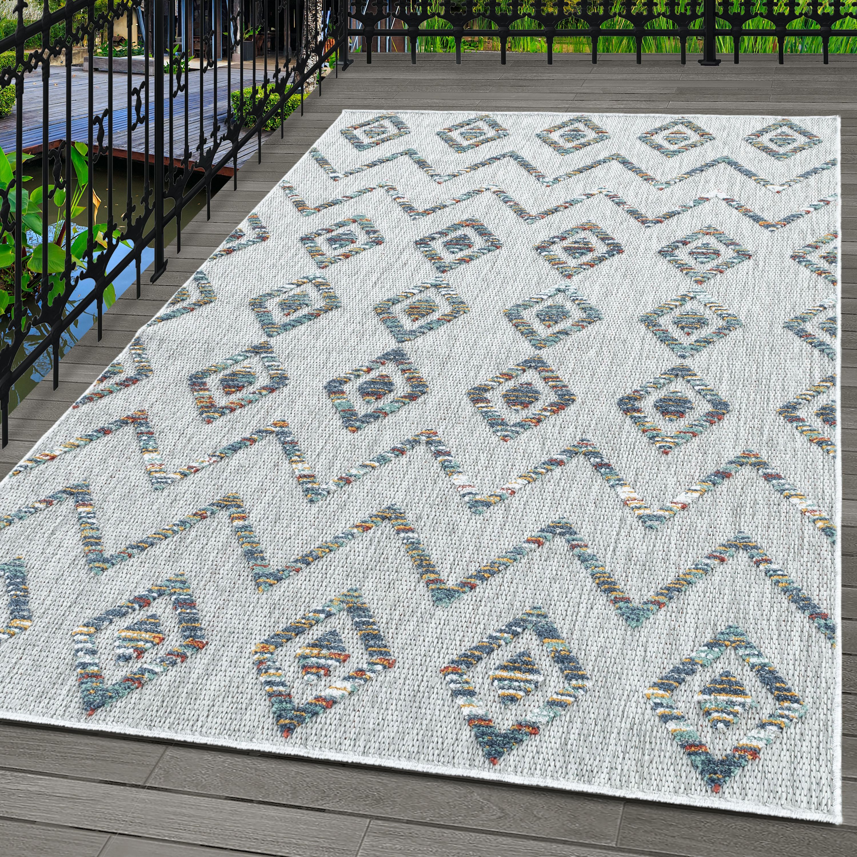 Carpettex Outdoorteppich Boho-Design, Läufer, Höhe: 10 günstig online kaufen