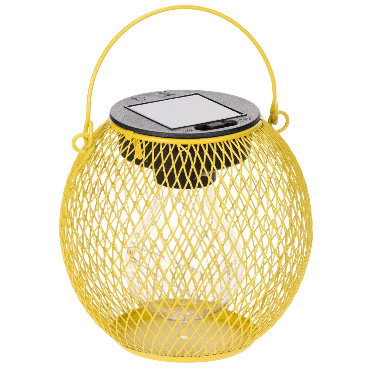 Kaemingk Windlicht Solar Gartenlaterne mit LED-Licht für Terrasse und Balkon aus
