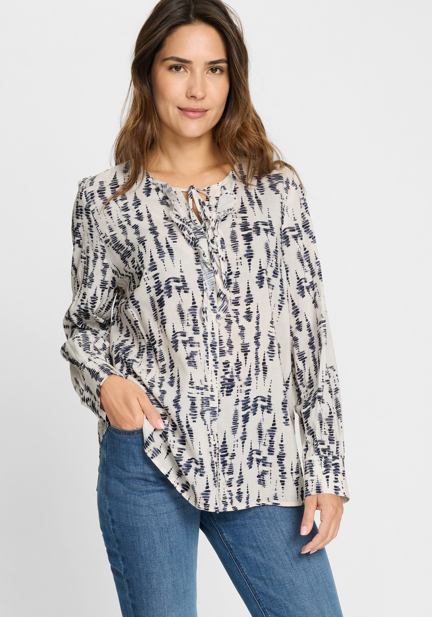 Olsen Klassische Bluse Blouse Woven Long Sleeves