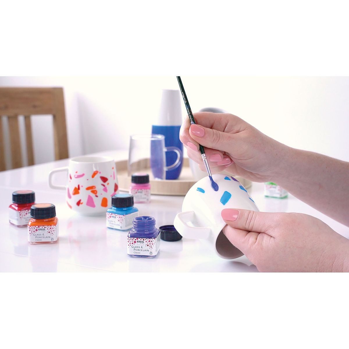 C. KREUL Porzellanfarbe KREUL Glass & Porcelain Farben Classic Color Living 6x20ml