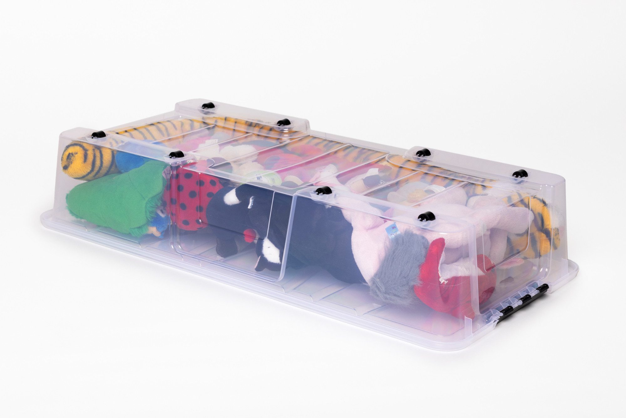 ONDIS24 Aufbewahrungsbox Unterbettbox Jolly Rollbox mit Deckel 25/35L Spielzeugkiste (1 St), transparent, stapel,- und nestbar – Bild 5 von 5