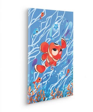 Komar Leinwandbild Keilrahmenbild - Carefree Nemo - Größe 40 x 60 cm, Disney (1 St)