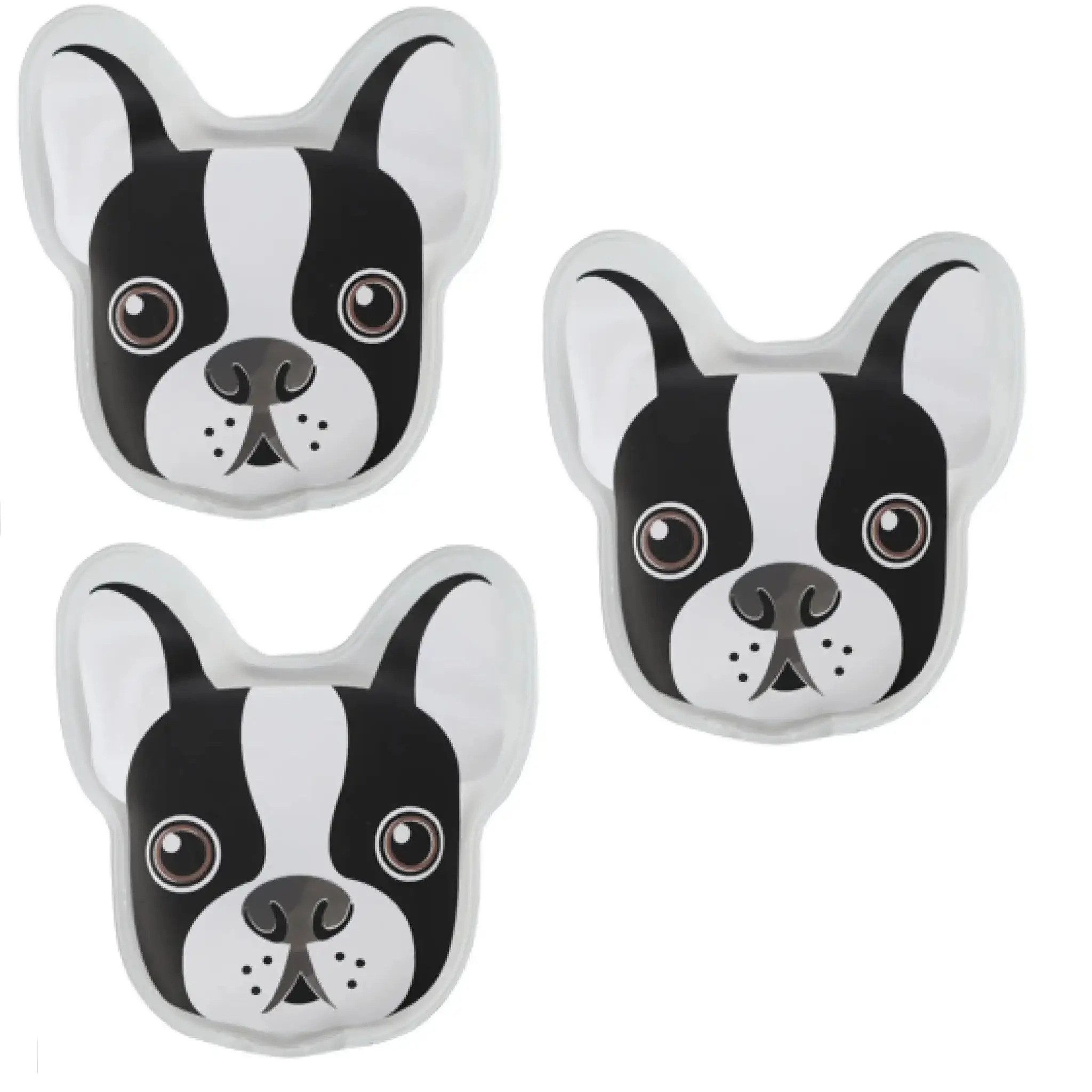 Meinposten Handwärmer Französische Bulldogge 3er Set – wiederverwendbar, 3er Set 3-tlg.