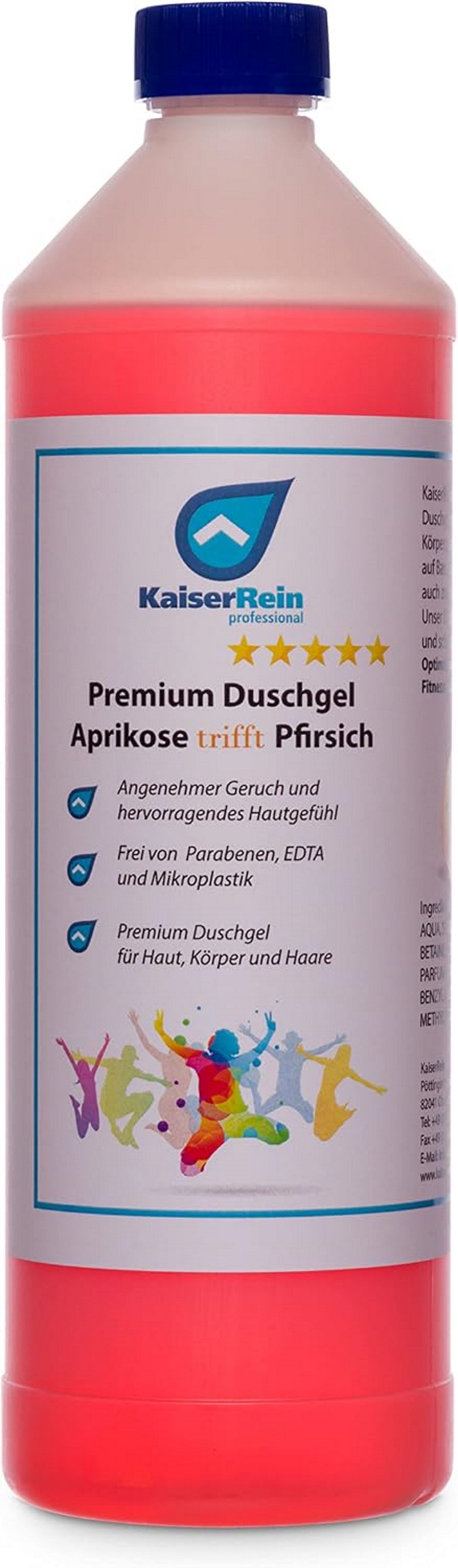 KaiserRein Duschgel Duschgel Aprikose-Pfirsich, Fruchtiger Duft, milde Reinigung, hautschonend