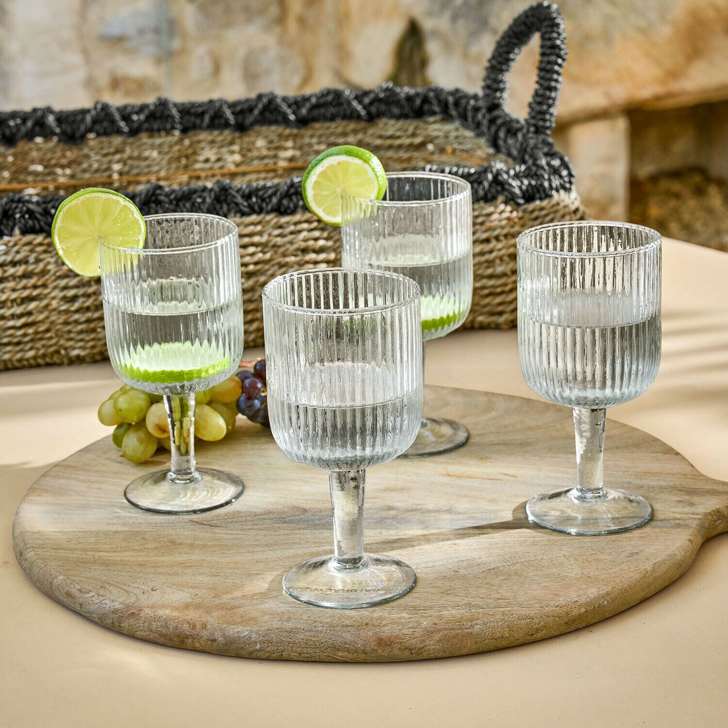 Mirabeau Glas Glas 4er Set Caleza klar, Glas