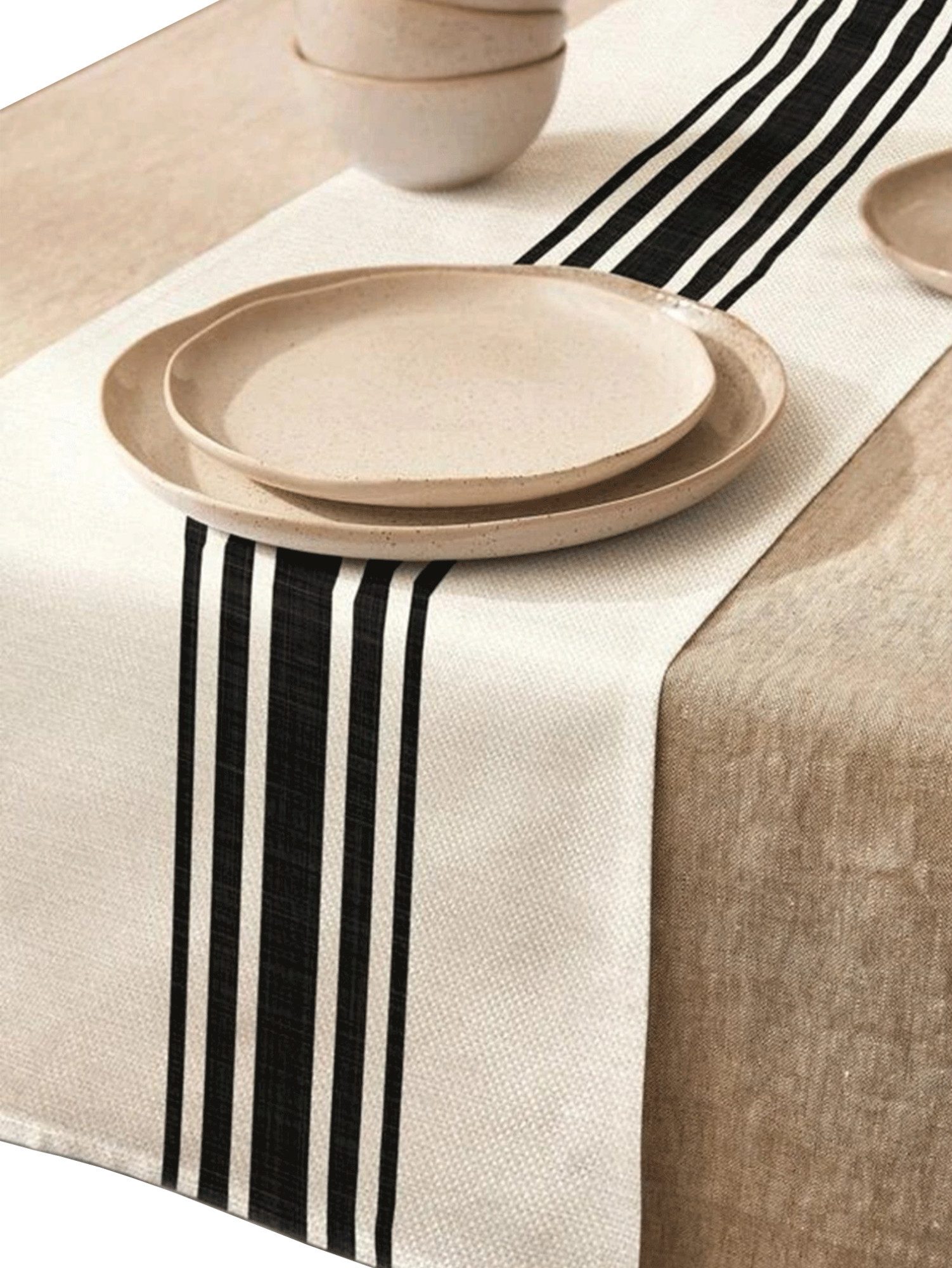 LIVINA HOME Tischläufer Premium Tischdecke abwaschbar, Tischband, moderne Leinenoptik Decke, Tischtuch, Gartentischdecke, Tafeltuch, Oster Deals Sale!