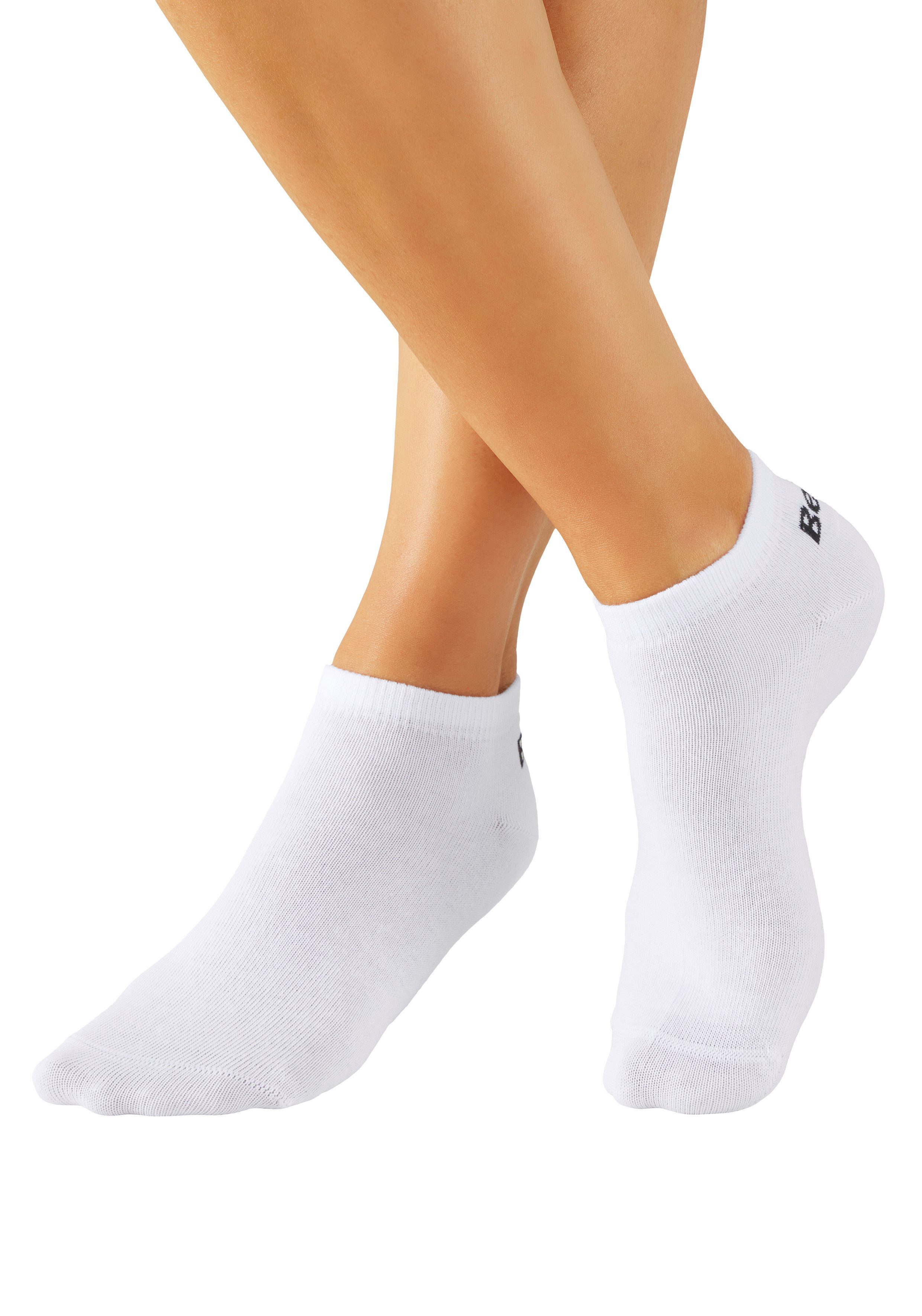 Bench. Sneakersocken für Damen und Herren in Baumwollmischung, für Sport und Freizeit (Packung, 6-Paar, Gr. 35-38 bis 43-46) mit klassischem Logoschriftzug, ohne Frottee
