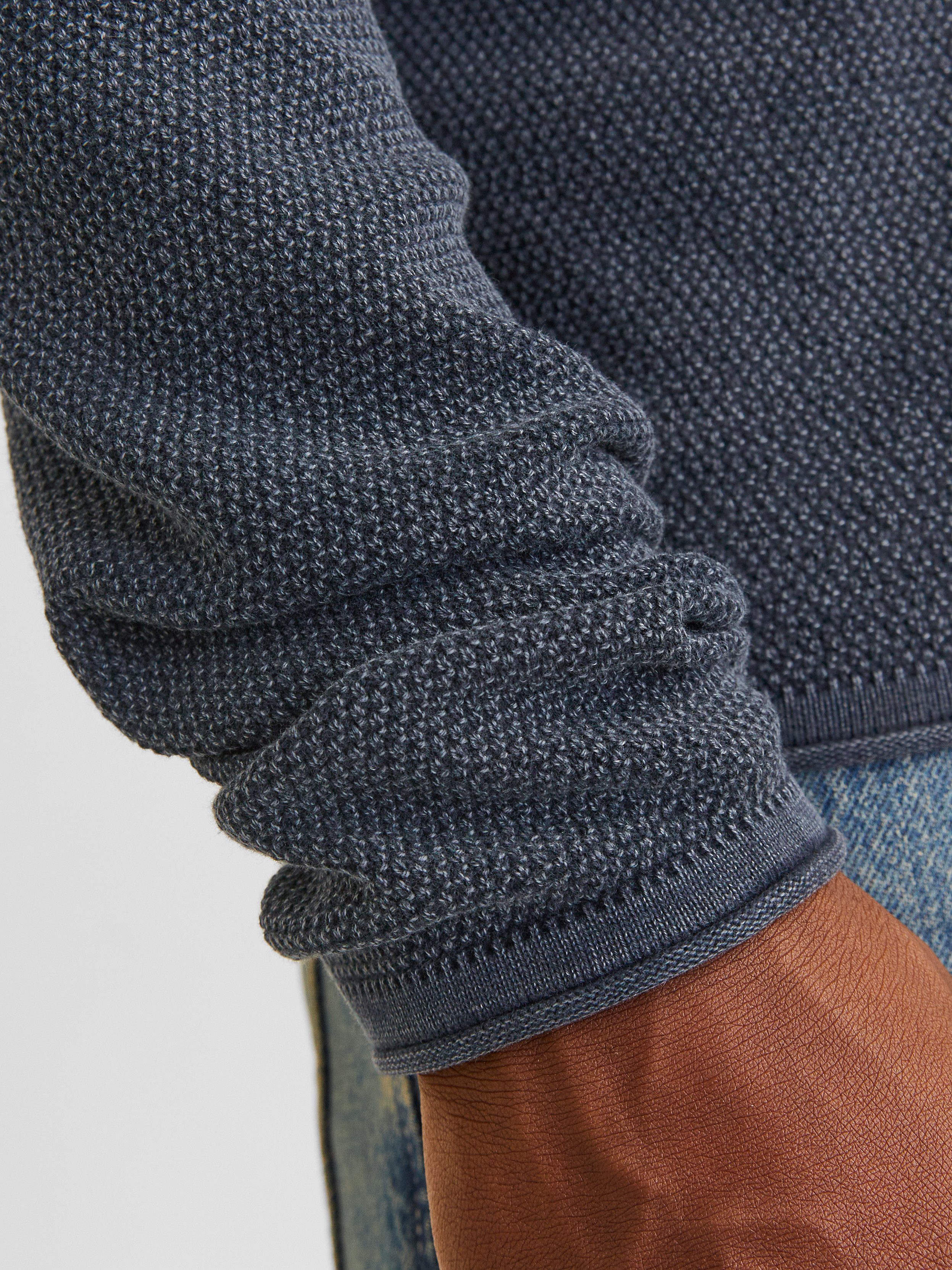 Jack & Jones Rundhalspullover JJDEAN KNIT CREW NECK AW24 in gewaschener Optik