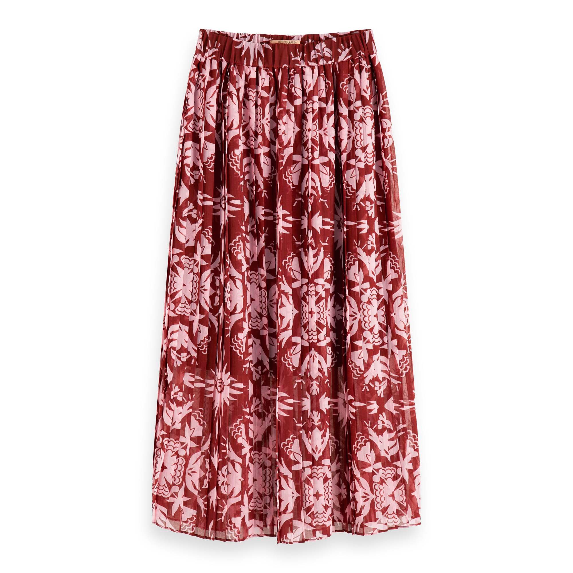Sweatrock Maison Scotch Damen Rock Printed Pleated Skirt 155992