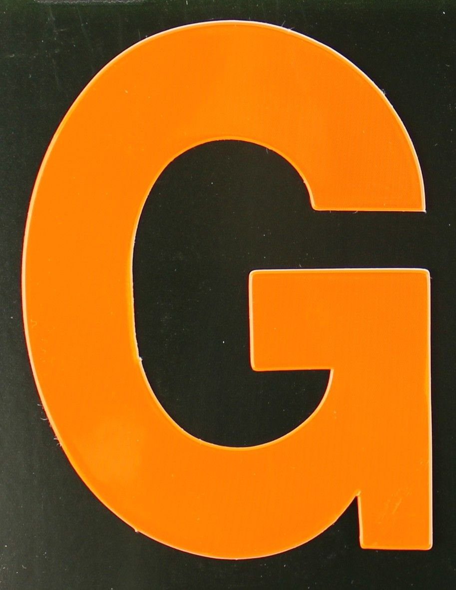 Aco Hausnummer Conacord Reflektierender Klebebuchstabe G orange G