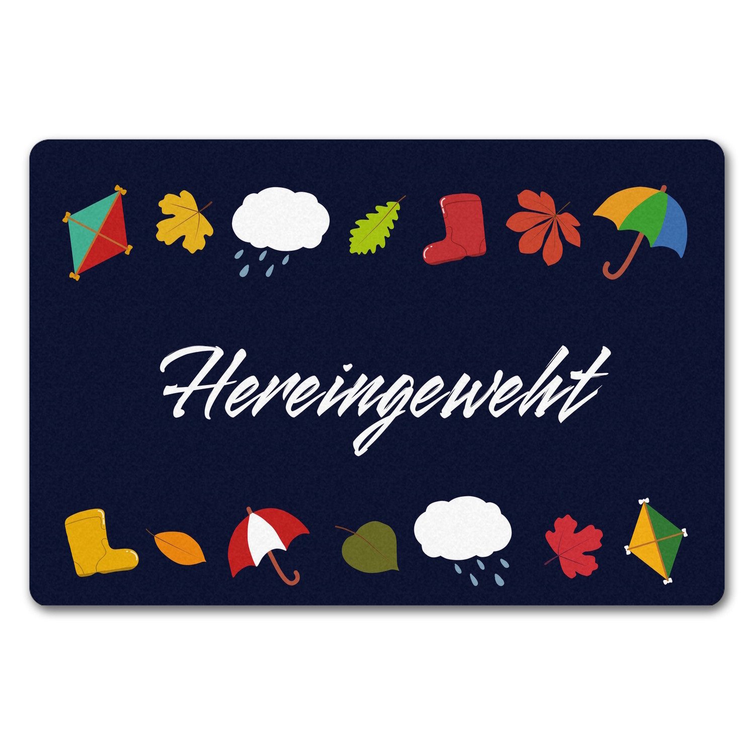 speecheese Fußmatte Hereingeweht Fußmatte in 40x60 cm ohne Rand mit Herbst-Motiven
