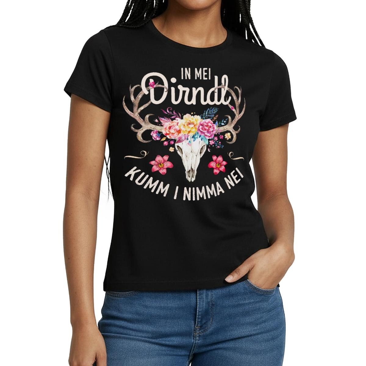 T-Shirt Trachtenshirt In Mei Dirndl Kumm I Nimma Nei Frauen T-Shirt
