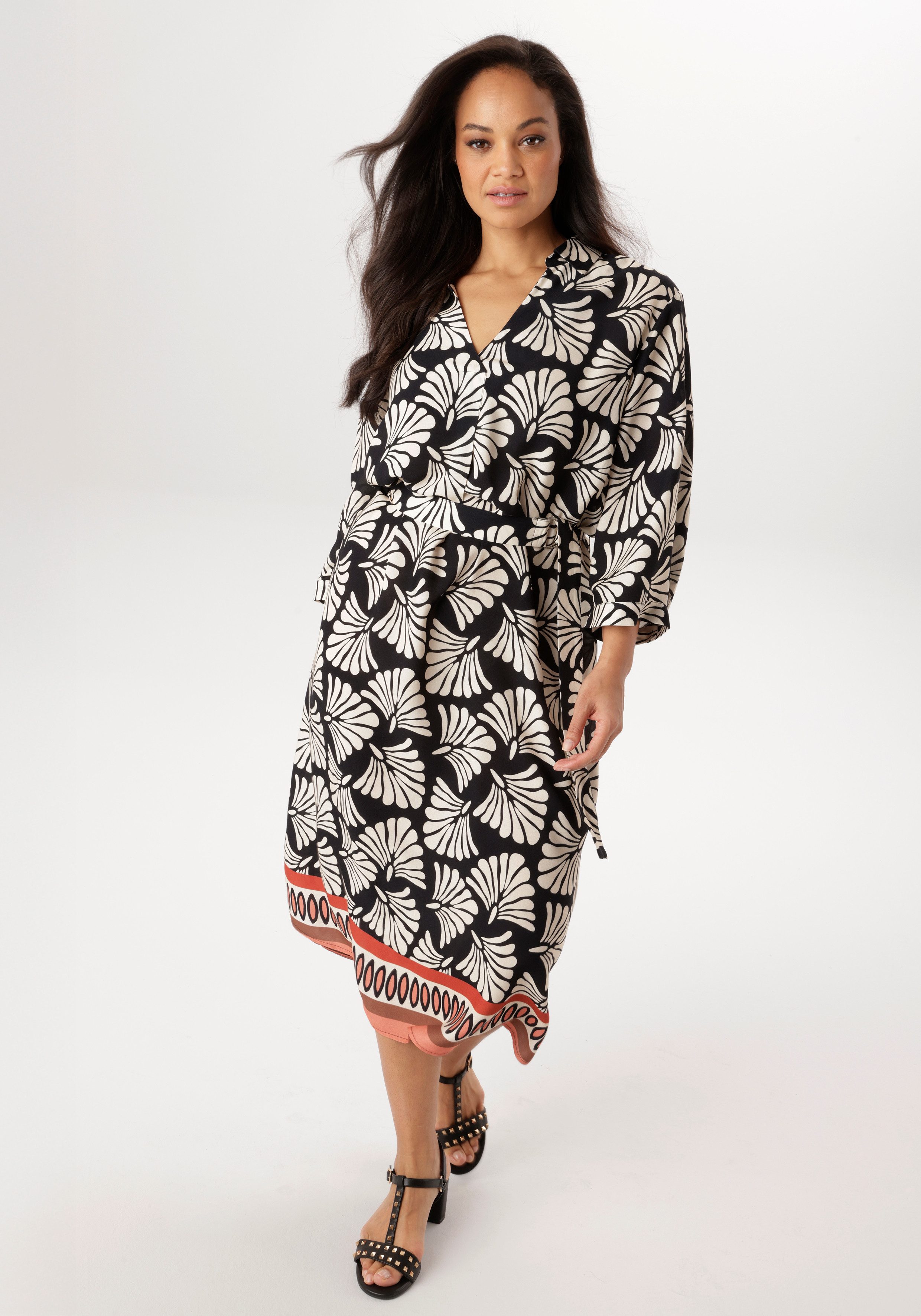 Aniston PLUS Blusenkleid mit Gürtel - NEUE KOLLEKTION günstig online kaufen