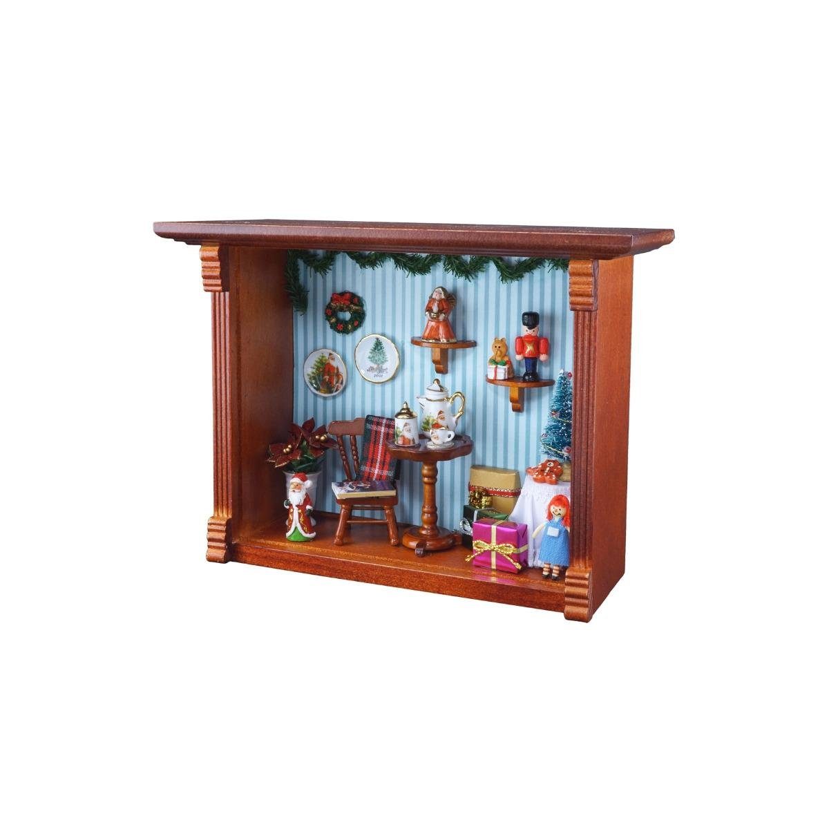 Miniaturzimmer - Reutter Rahmen Porzellan "Weihnachtszimmer" 001.702/1
