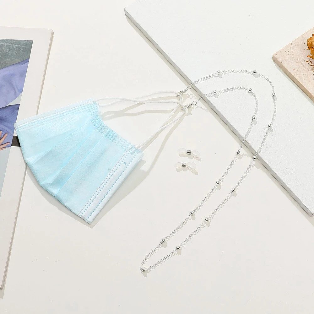 Ware aus aller Welt Brillenkette filigranes Design silberfarben inkl. Geschenkverpackung, auch als Maskenkette tragbar