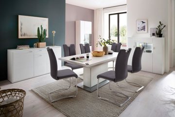 MCA furniture Freischwinger Artos XL (Set, 2 St), 2-er Set, Stuhl mit Griffloch, belastbarkeit bis 140 kg