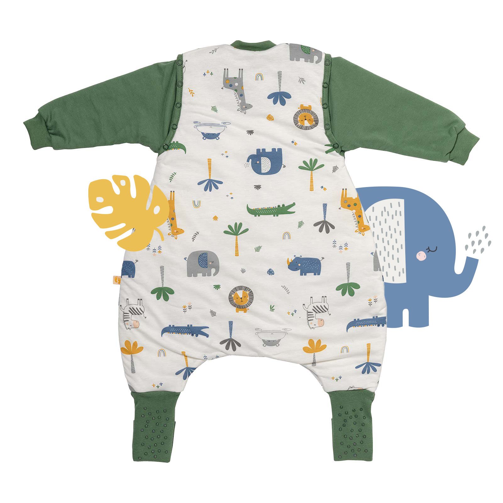 Schlummersack Kinderschlafsack Schlafsack mit Füßen und umklappbaren Bündchen, 2.5 Tog OEKO-TEX