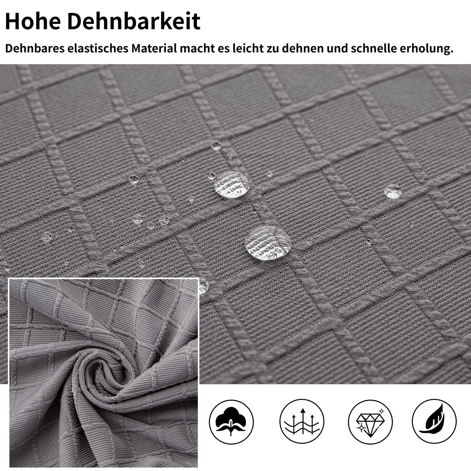 BYSURE Stuhlbezug Stretch Stuhlbezug Jacquard Esszimmerstühlhussen günstig online kaufen