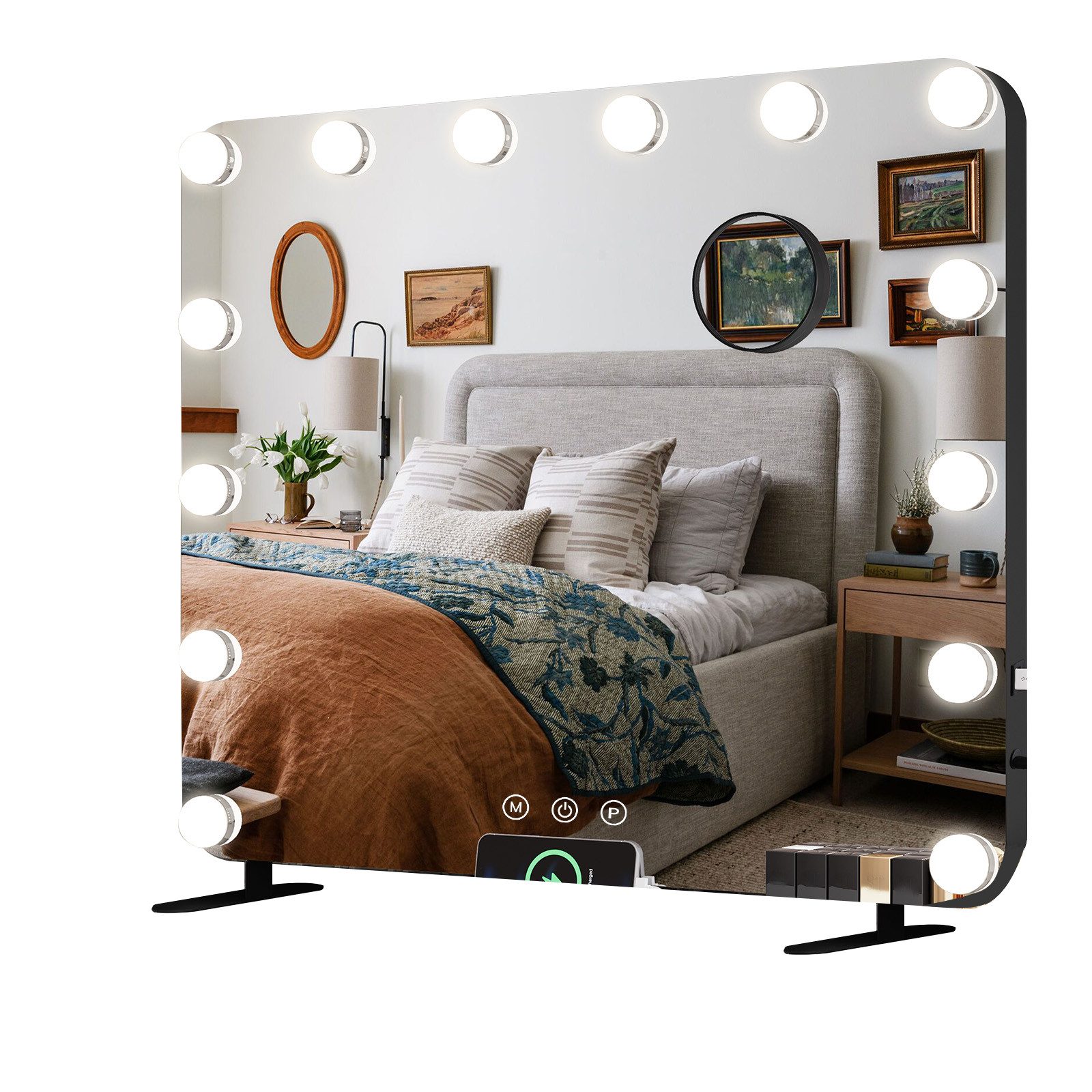 TLGREEN Kosmetikspiegel mit Beleuchtung,60x50 cm Hollywood günstig online kaufen