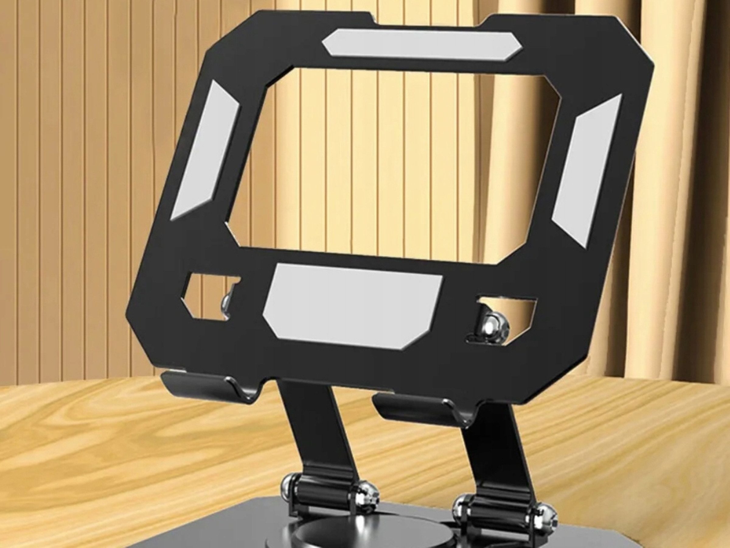Verkgroup Handy-Halterung Tabletständer 4-16 Zoll verstellbar 360° Drehung Metall Halterung, (bis 16 Zoll, Tabletständer 4-16 Zoll Metall 360° drehbar faltbar,  – Bild 4 von 5