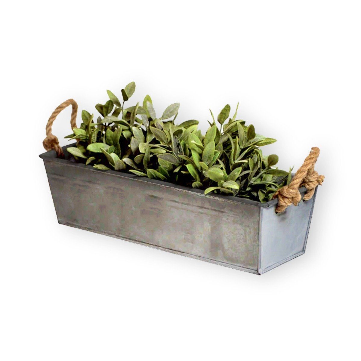 Thumbnail - colourliving Blumenkasten Pflanztopf Pflanzgefäß Zinktopf Vintage Recta 50 cm Blumentopf Metall (1 St), mit Tragegriffen...