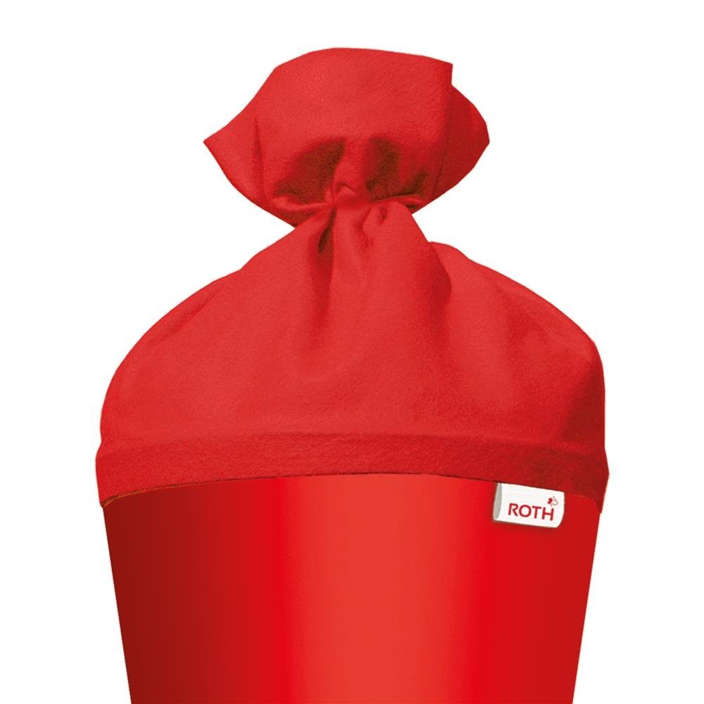 Roth Schultüte Basteltüte 70 cm, rund rot Einschulung Zuckertüte Rot(h)-Spitze Filz-Verschluss – Bild 4 von 5