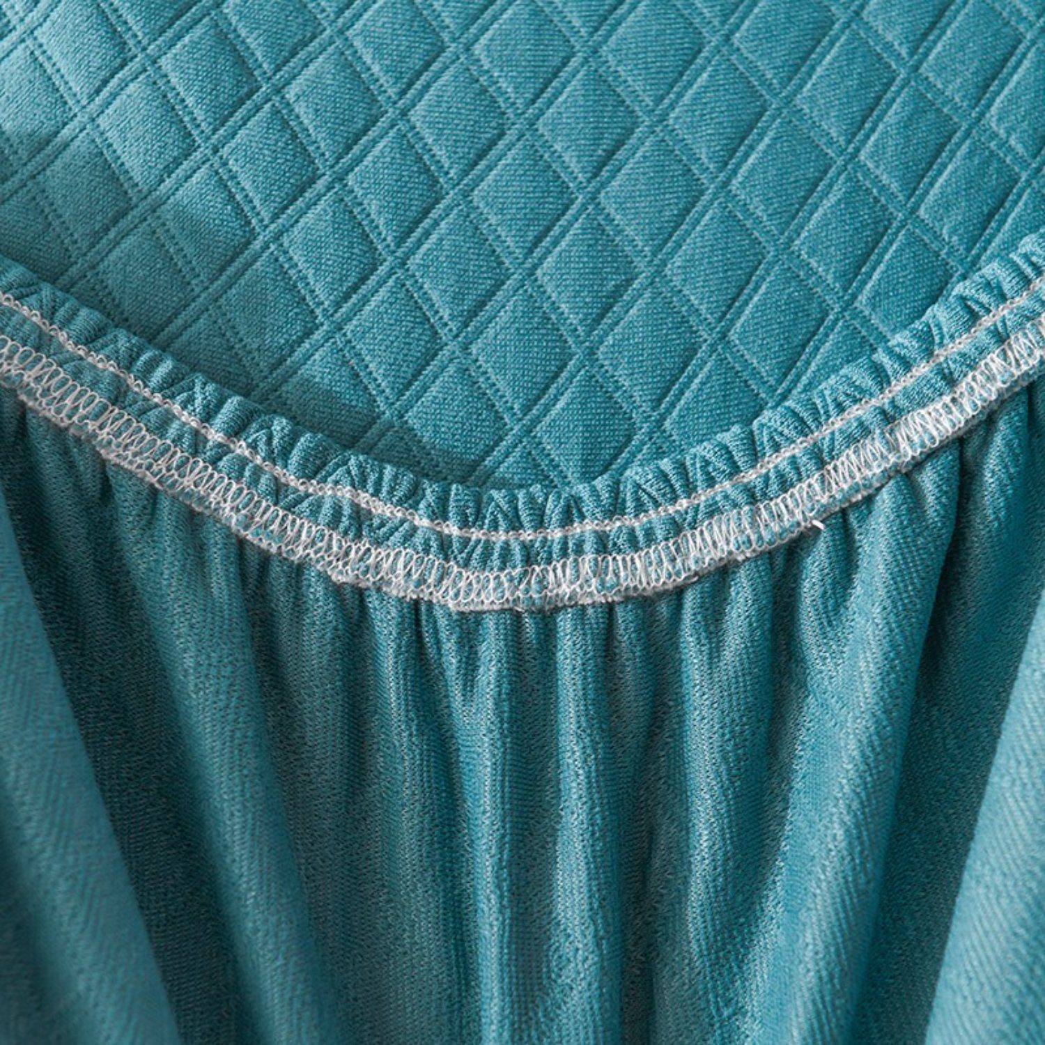 Esszimmerstuhlbezug Stuhlhusse, Stuhlschutz Stretch-Jacquard Blau HOMEIDEAS,